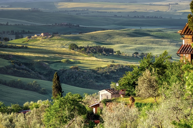 View of Val d'Orcia in Tuscany