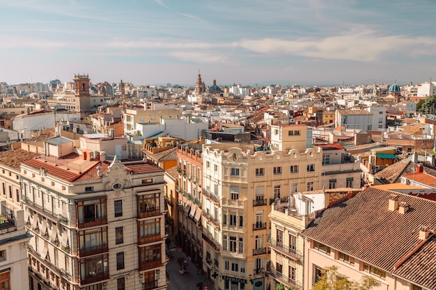 View at Valencia downtown with rooftops Valencia downtown Spain Europe