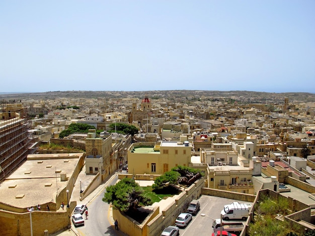 The view of the valley of Gozo island Malta