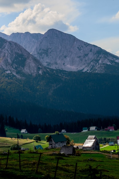 View of the village in Durmitor, Montenegro