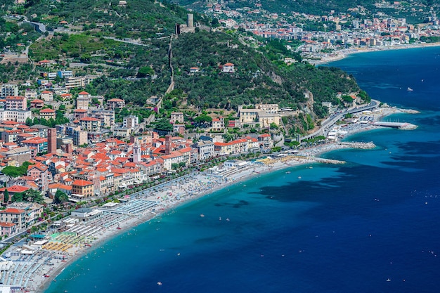 View of the Village of Noli on the Italian Riviera