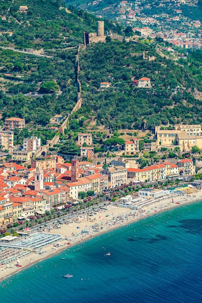 View of the Village of Noli on the Italian Riviera