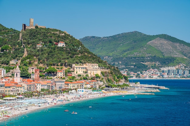 View of the Village of Noli on the Italian Riviera