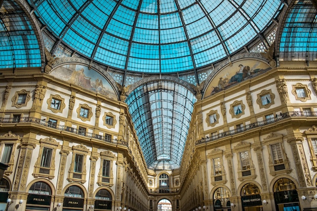 View on vittorio emanuele gallery in milan