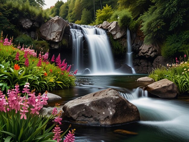 View of waterfall in forestKok SathonThailand