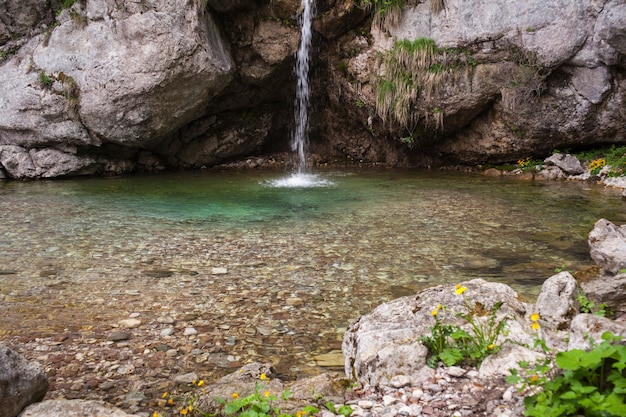 View of waterfall, Slovenia