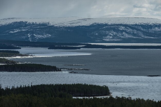 View of the White Sea from the observation deck in Kandalaksha