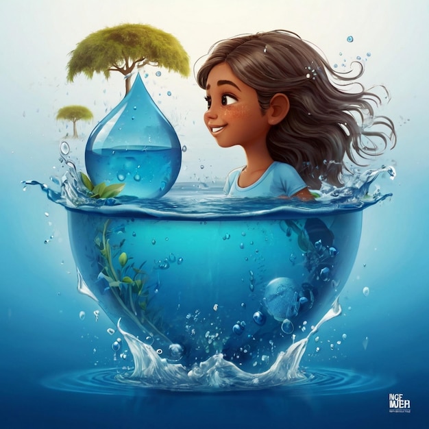 View of World Water Day Awareness Pic