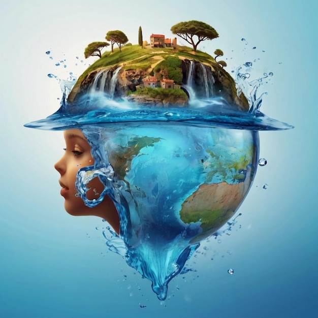 View of World Water Day Awareness Pic