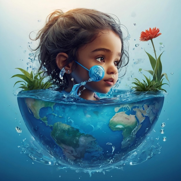 View of World Water Day Awareness Pic