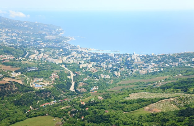 View of Yalta city from slope of Aj-Petri Mount