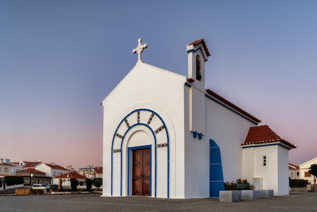 View of Zambujeira do Mar Chapel in Costa Vicentina, Alentejo, Portugal