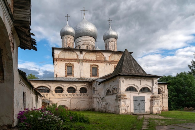 View of the Znamensky Cathedral 17th century on a sunny summer day Veliky Novgorod Russia