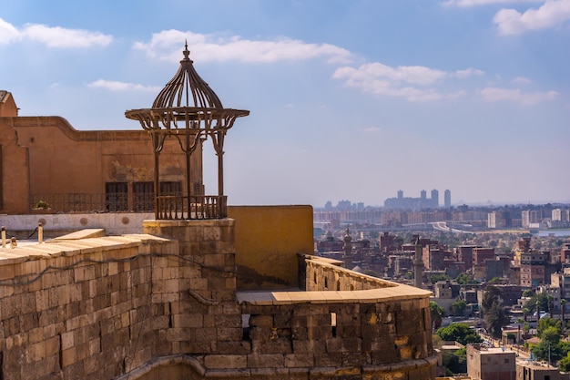 Viewpoint of the Alabaster Mosque to see the city of Cairo the capital of Egypt Africa