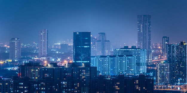 Viewpoint With Building At Night