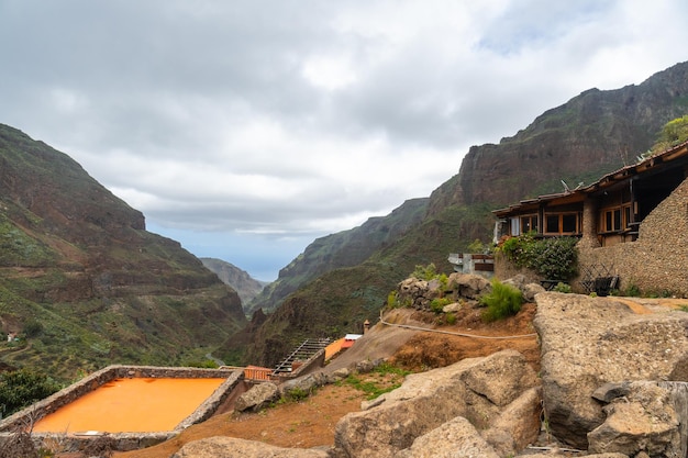 Views of the beautiful Barranco de Guayadeque in Gran Canaria Canary Islands