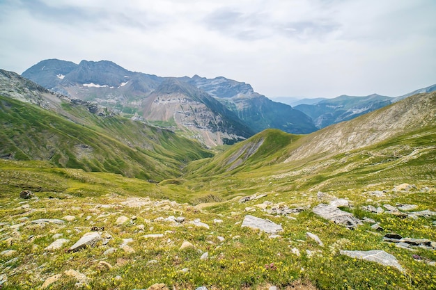 Views of the mountains going up to quotIbon de Bernatuaraquot in the Ordesa and Monte Perdido National park