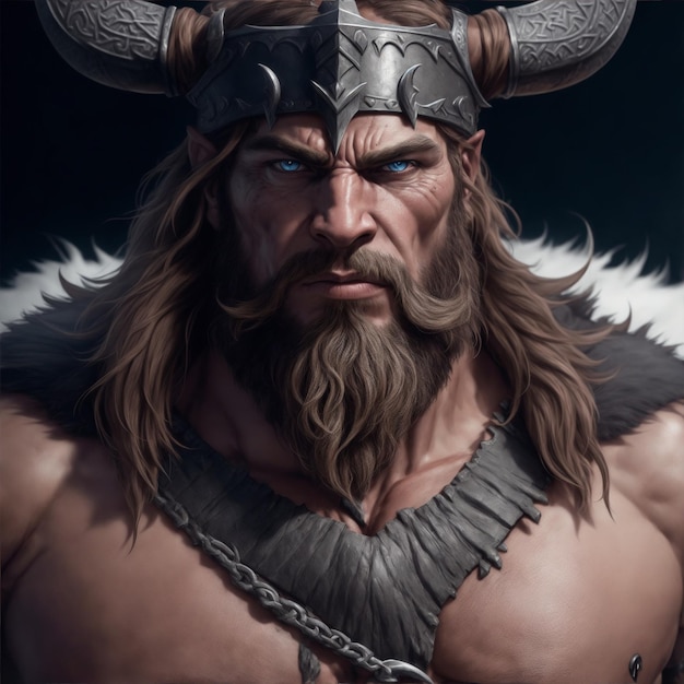 Viking as a barbarian from dungeons and dragons