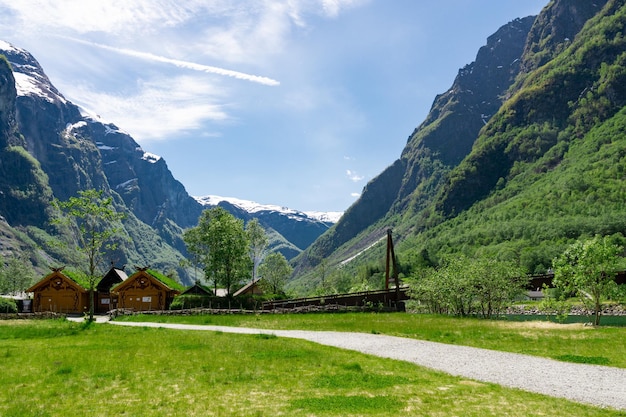 Viking village in Norway in Gudvangen