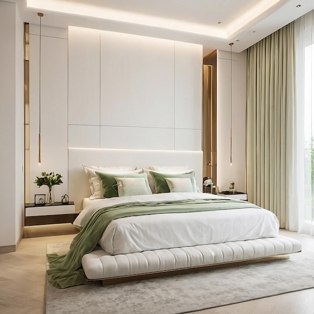 Villa bedroom modern minimalist style