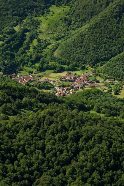 Village at Fuente De valley, Picos de Europa National Park, Cantabria, Spain