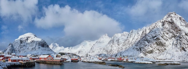 A village on lofoten islands norway