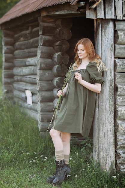 A village pastoral with a redhaired young girl 3259