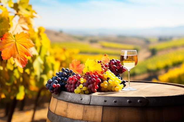 Vineyard atmosphere in autumn