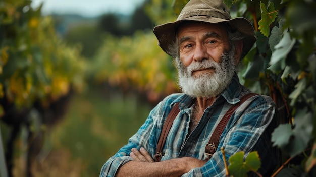 Vineyard Owner overseeing grape cultivation