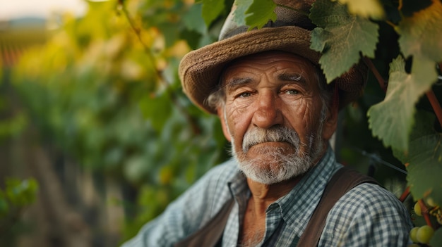 Vineyard Owner overseeing grape cultivation