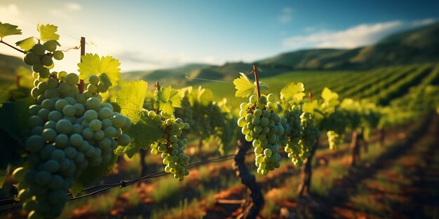 Vineyard in Tuscany Italy Panoramic image