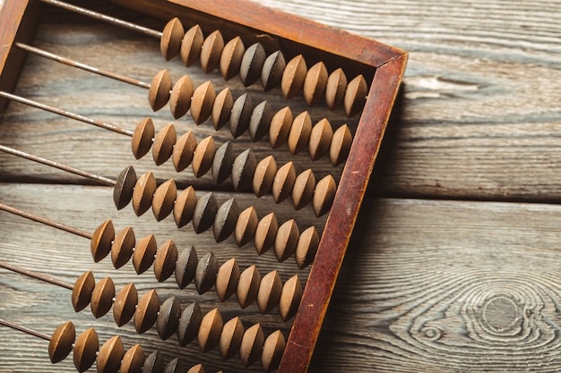 Vintage abacus close up