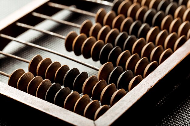 Vintage abacus close up