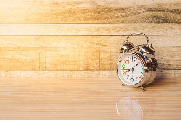 Vintage Alarm Clock on Table