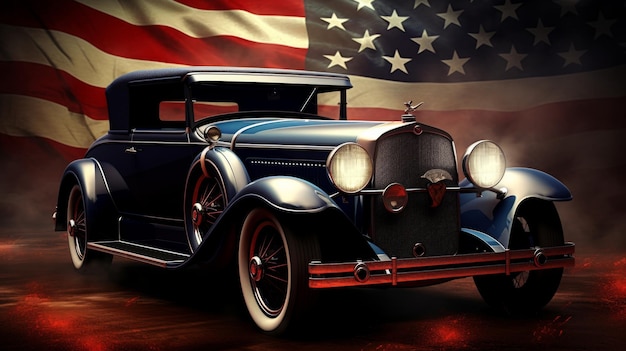 Vintage american car 1930s classic automobile nostalgia 20th century vehicle design