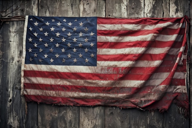 Vintage American Flag Symbolizing Patriotism and Freedom