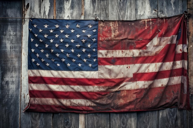 Vintage American Flag Symbolizing Patriotism and Freedom