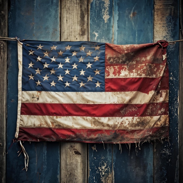 Vintage American Flag Symbolizing Patriotism and Freedom