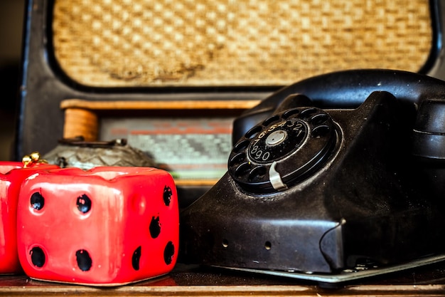 Vintage Antique Retro Telephone Old Communication Device Photo