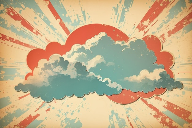 Vintage background with a grunge cloud design