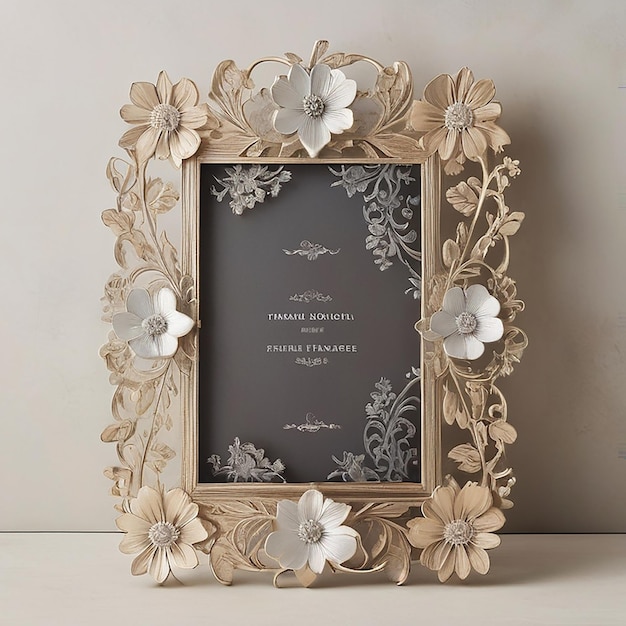 Vintage background with lace ornaments and flowers