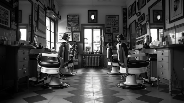 Photo vintage barbershop interior