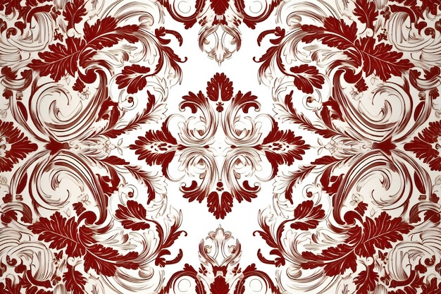 Vintage baroque ornament in Victorian style Seamless pattern