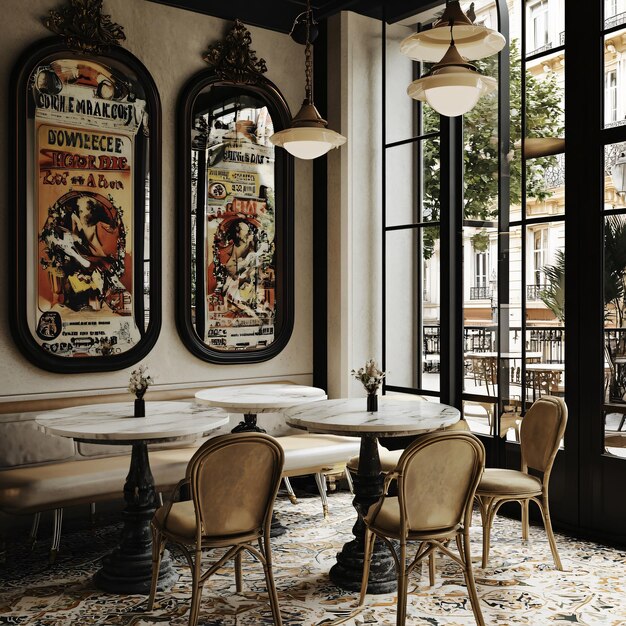 Photo vintage bistro interior