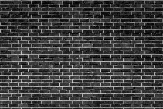 Vintage black brick wall Construction pattern background