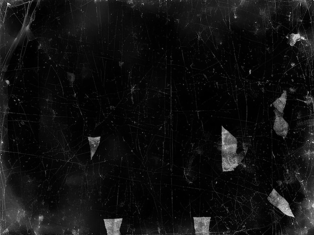 Vintage Black Scratched Texture with Old Film Effect Abstract Grunge Background for Design and Art