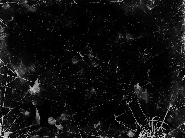 Vintage Black Scratched Texture with Old Film Effect Abstract Grunge Background for Design and Art