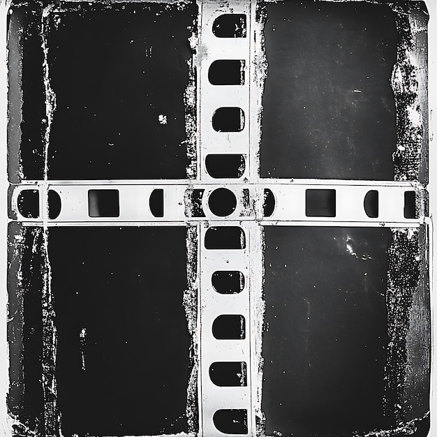 Photo vintage black and white film border design