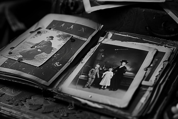 Photo vintage blackandwhite photo album