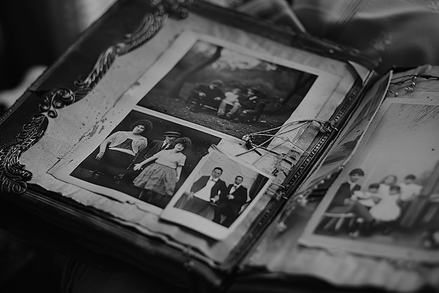 Photo vintage blackandwhite photo album